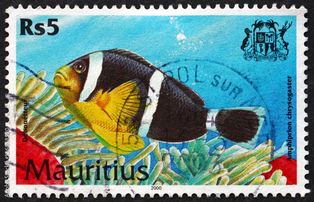 Postage stamp Mauritius 2000 Mauritian anemonefish, fish