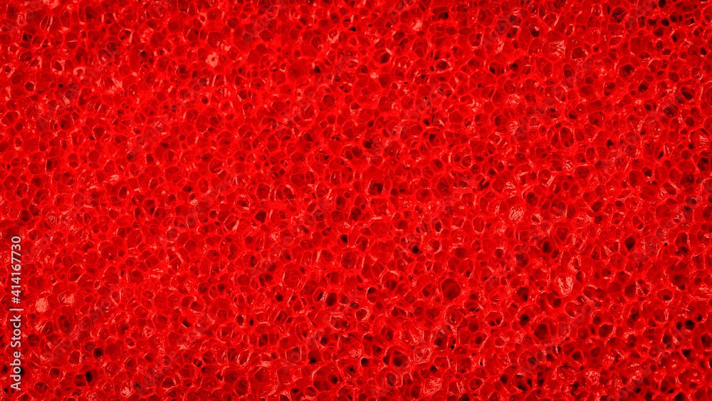 red sponge with visible details. background or texture