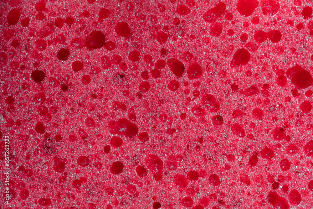 Red sponge pattern, background, texture