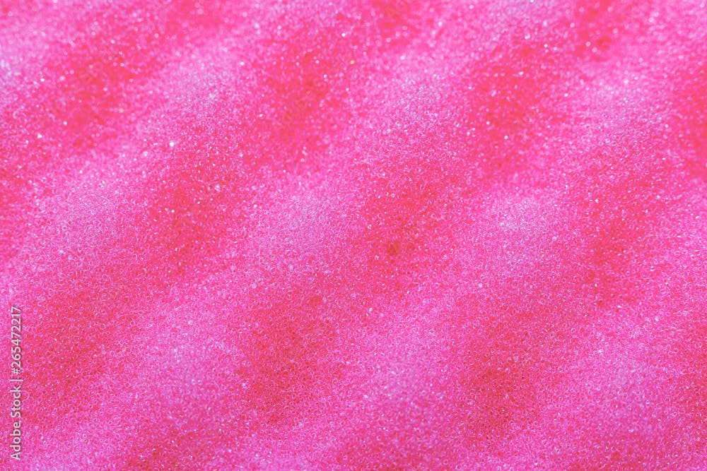 sponge for washing dishes photographed with a macro lens