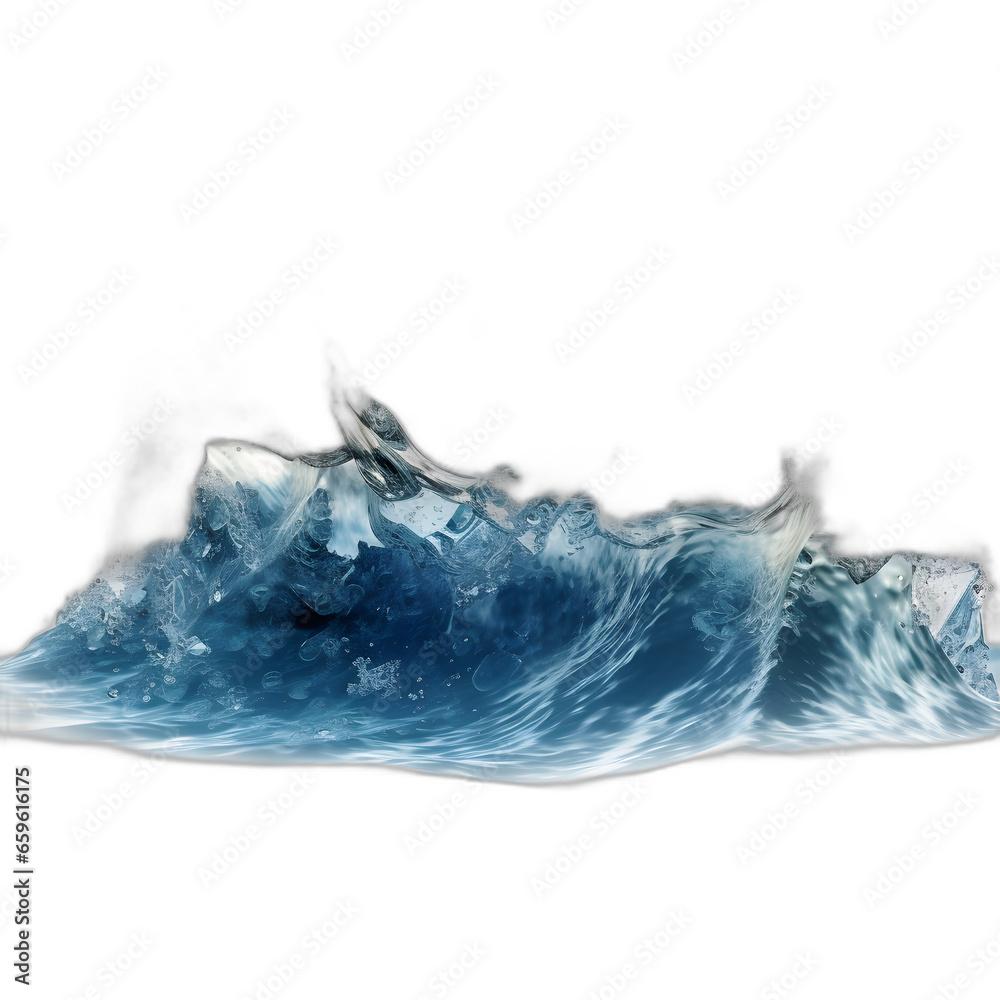 Sea, Water isolated on transparent or white background