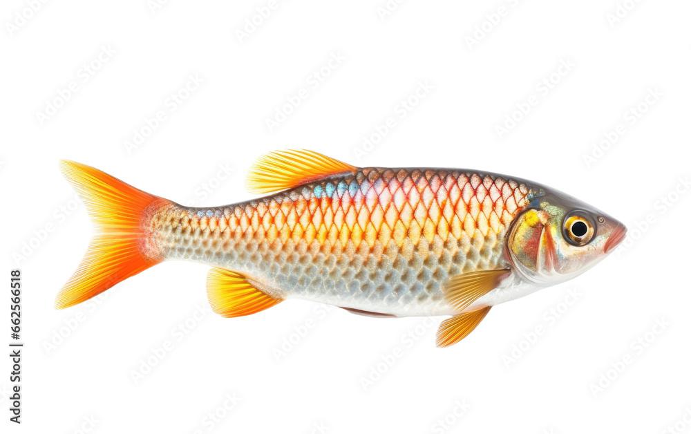 Yellow Boese Mani Cute Rainbowfish Isolated on Transparent Background PNG.