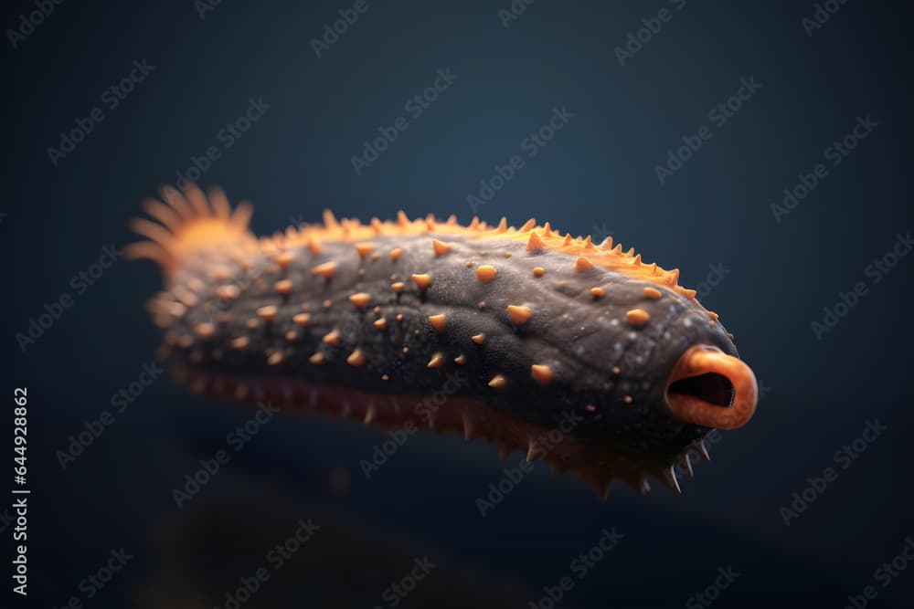 Cute sea cucumber 3d style Made with Generative AI