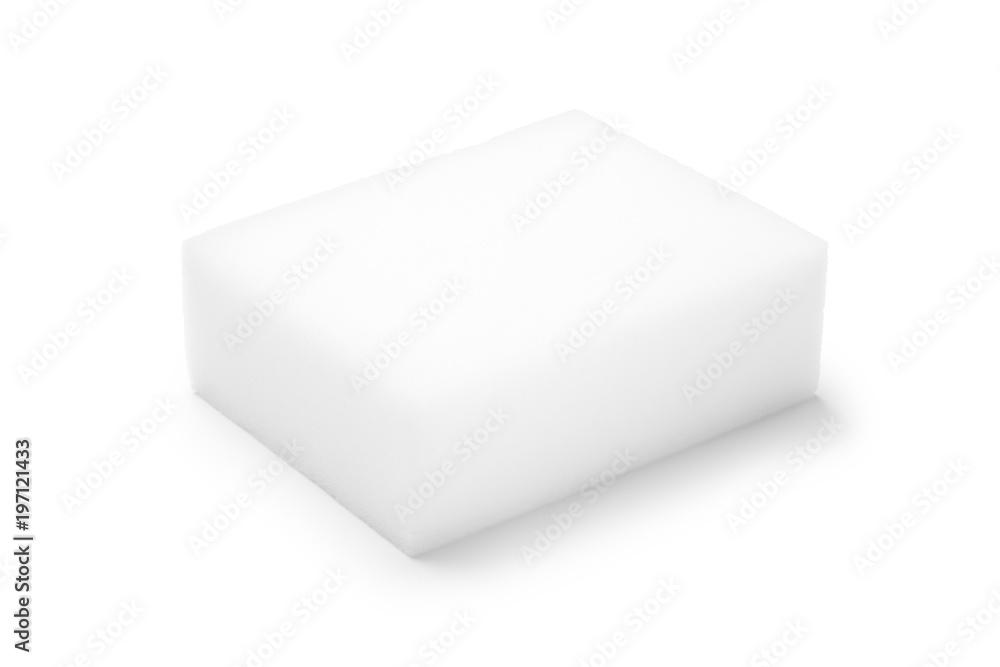 Household cleaning sponge isolated on white background