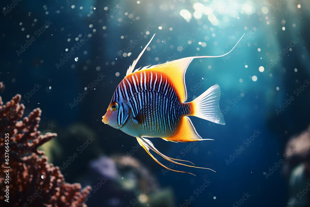 A Angelfish portrait, wildlife photography