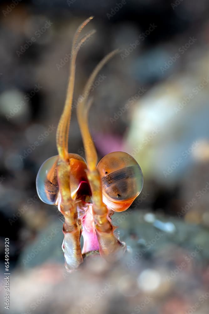 Mantis Shrimp Eyes Close Up