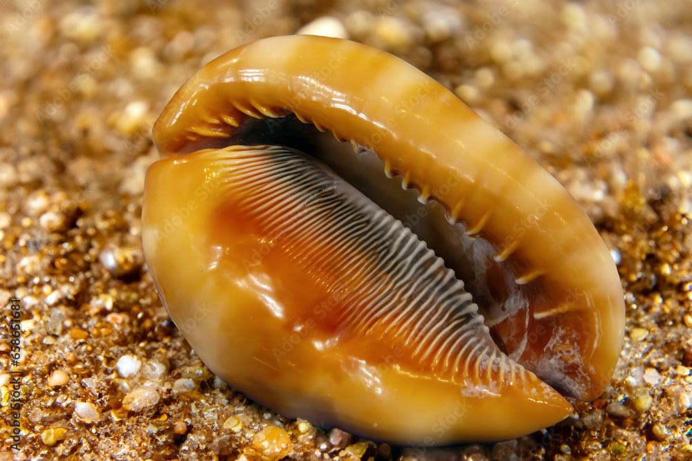 Cypraecassis rufa, commonly called the Bull mouth helmet or Queen shell