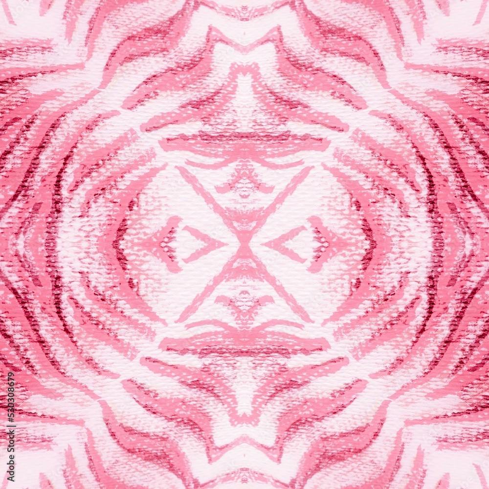 Pink Dirty Stripes. Rose Wavy Stripes Seamless Pattern. Blur Tiger Flora Pattern. Jungle Cat Print. Pale Bamboo Tiger. Tiger Stripes Seamless.