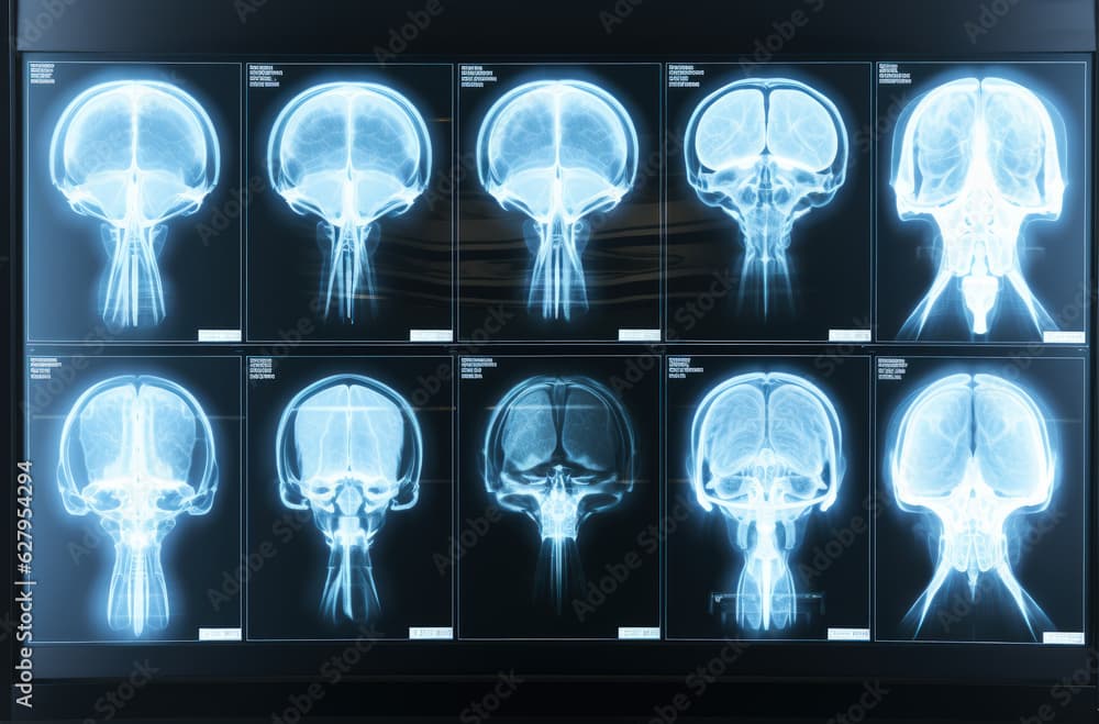 mri image of a human brain. Generative AI