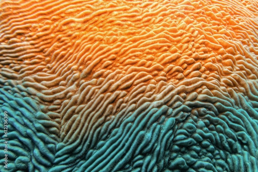 Organic texture of  Elephant skin hard coral (Pachyseris speciosa) as an abstract background